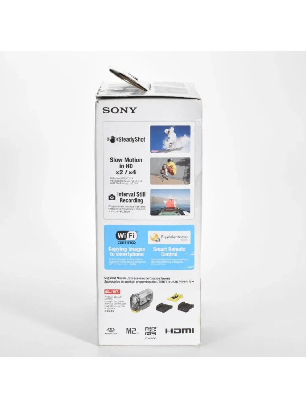 Sony HDR-AS15 HD Action Camcorder Full HD Video WiFi Sony VCT-GM1 Head Mount NEW